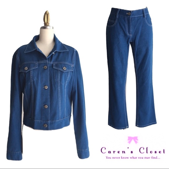 Theory Pants - Theory Stretch Chambray Stretch Jean & Jacket Set